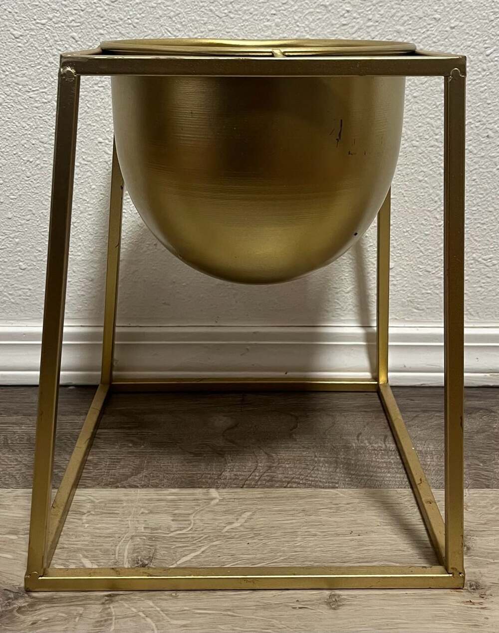 Century Solid Brass Planter with Gold Metal Stand